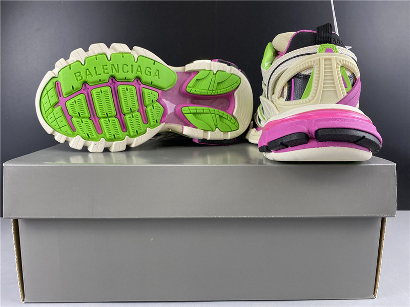 Ba*len*cia*ga track trainer (white green and pink) 568615 w2gn3 9199