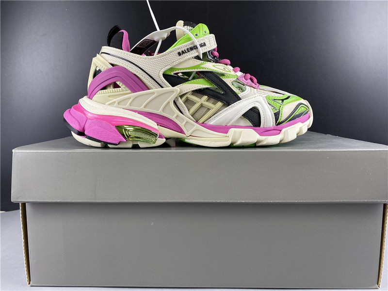 Ba*len*cia*ga track trainer (white green and pink) 568615 w2gn3 9199