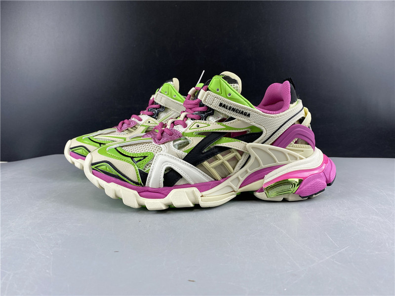 Ba*len*cia*ga track trainer (white green and pink) 568615 w2gn3 9199