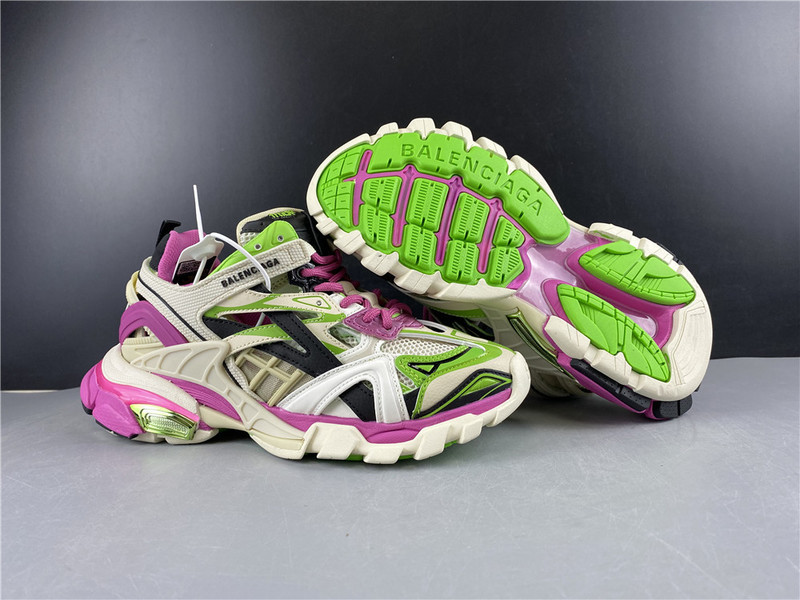 Ba*len*cia*ga track trainer (white green and pink) 568615 w2gn3 9199